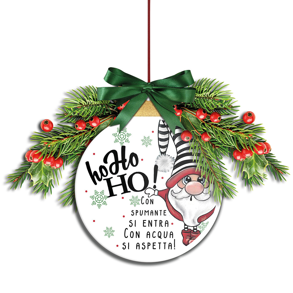 Decorazione formella  in porcellana Natalizia per porta