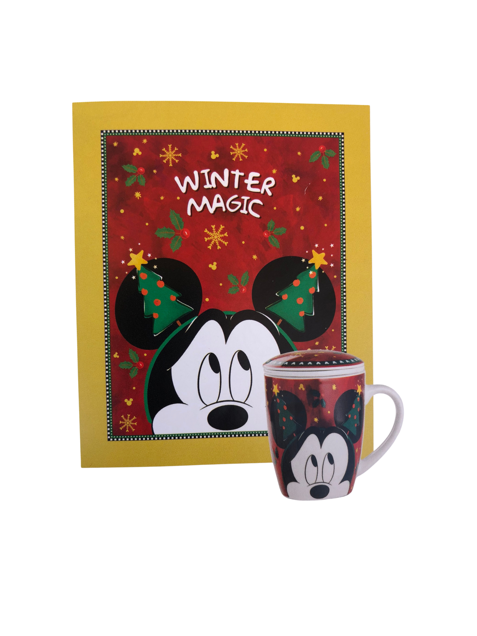 Plaid con tazza colazione. Mickey Mouse. Winter Magic. Collezione EGAN