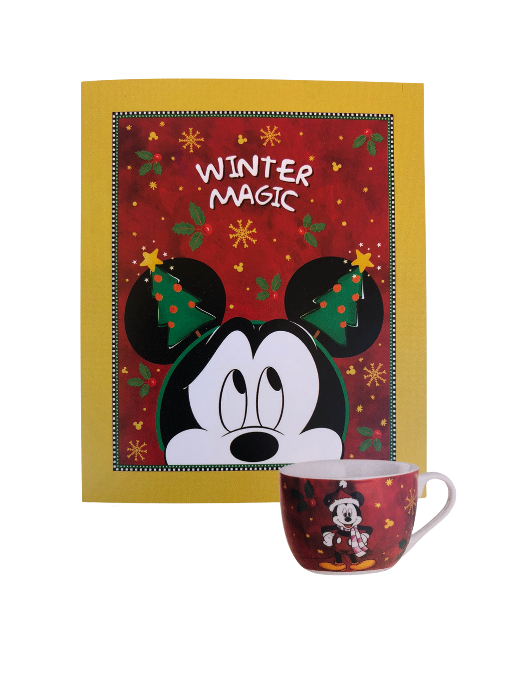 Plaid con tazza colazione. Mickey Mouse. Winter Magic. Collezione EGAN