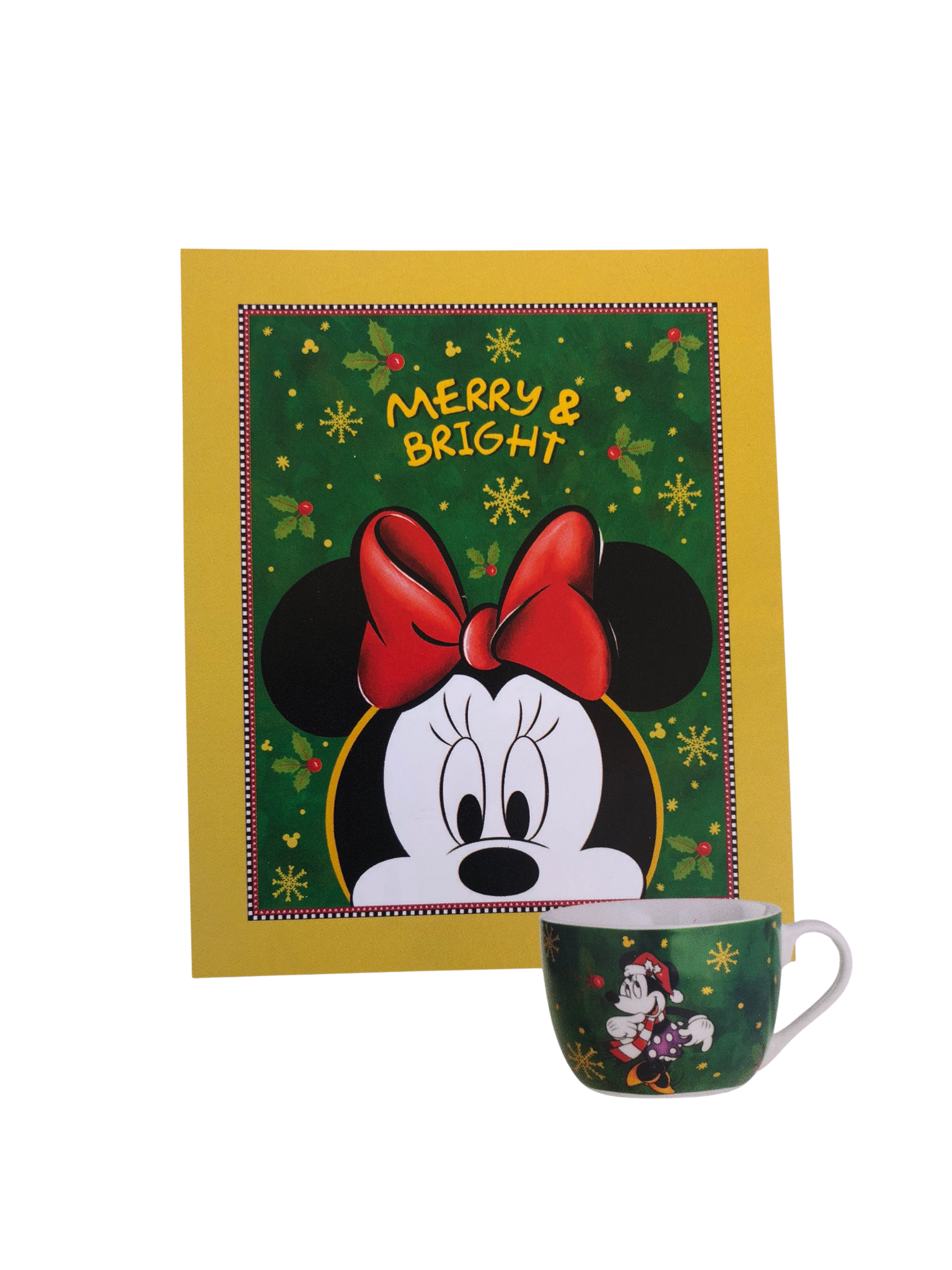 Plaid con tazza colazione. Minnie Mouse. Winter Magic. Collezione EGAN