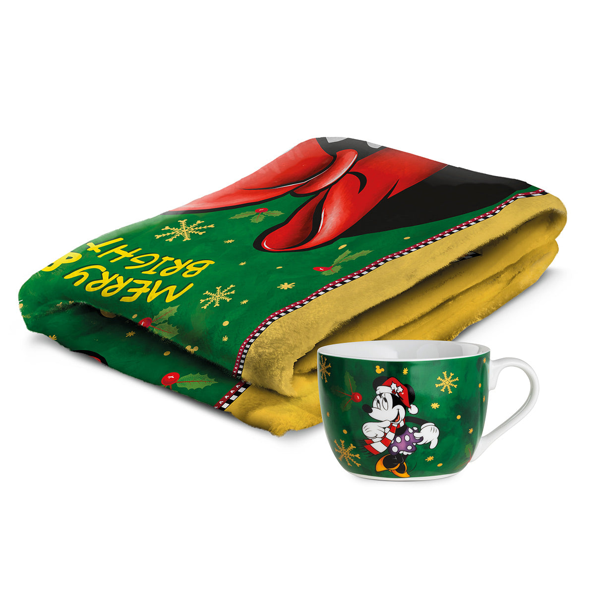 Plaid con tazza colazione. Minnie Mouse. Winter Magic. Collezione EGAN