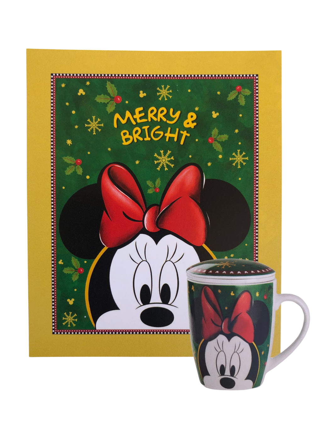 Plaid con tazza colazione. Minnie Mouse. Winter Magic. Collezione EGAN